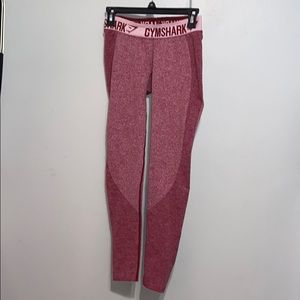 GYMSHARK FLEX LEGGINGS - CLARET MARL/PINK